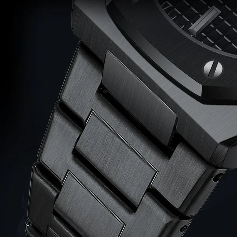 Relógio masculino negócios high-end octogonal com parafusos à prova dwaterproof água masculino moda relógio de quartzo presente