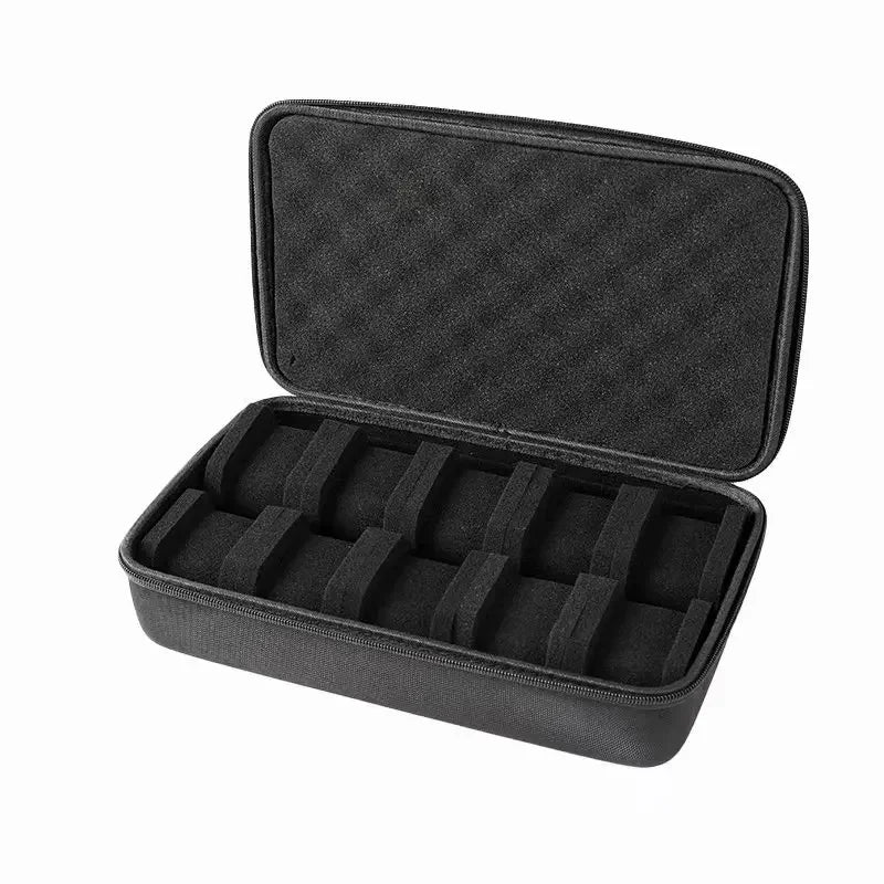 Watch Box Travel Roll Case for 1/2/3/4/5/6 Watches Storage Watch Protector Organizer Shockproof Display Case for Men Women Black