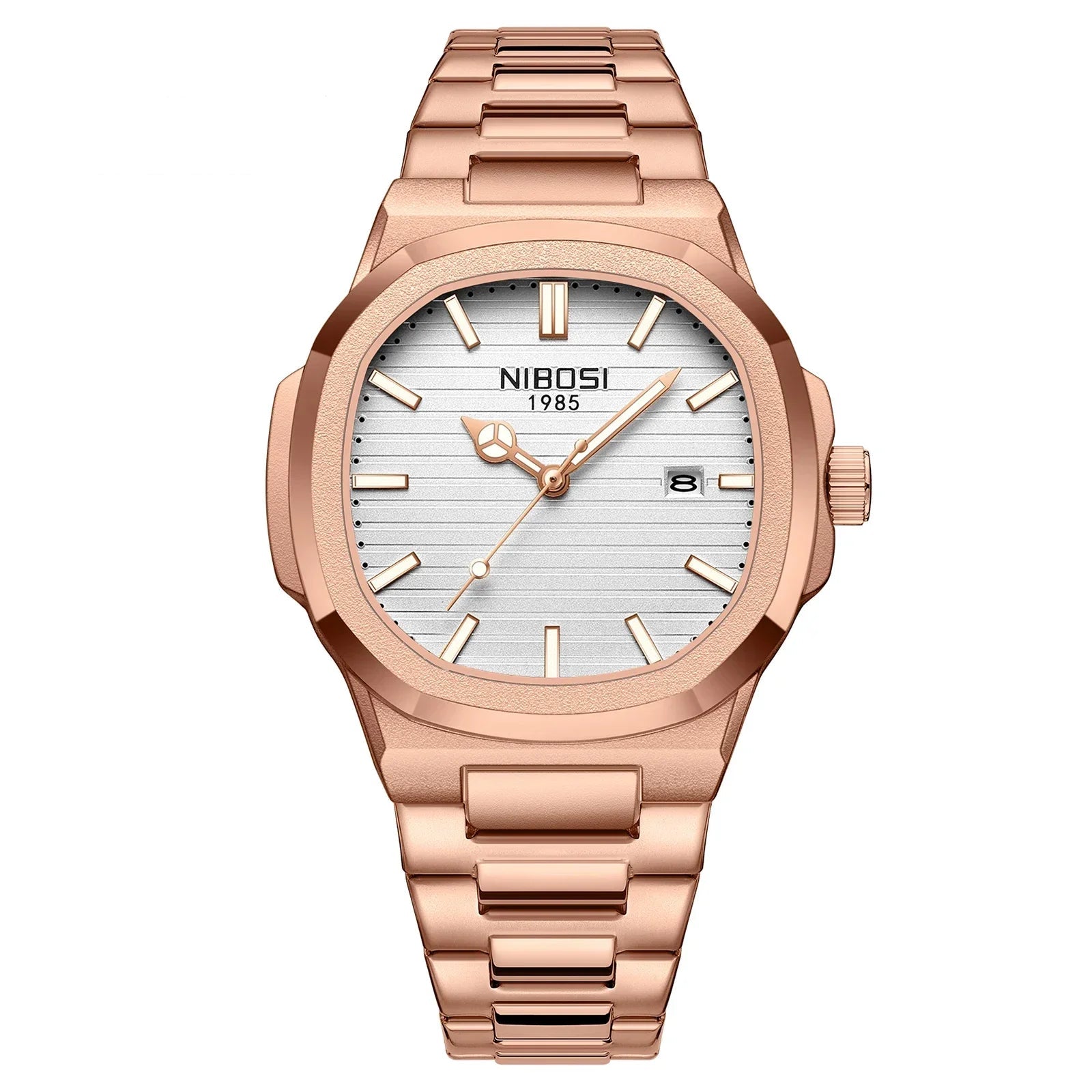 Nibosi relógios masculinos de luxo à prova dwaterproof água luminosa data relógios esportes quadrado relógio masculino casual relógio de pulso quartzo masculino