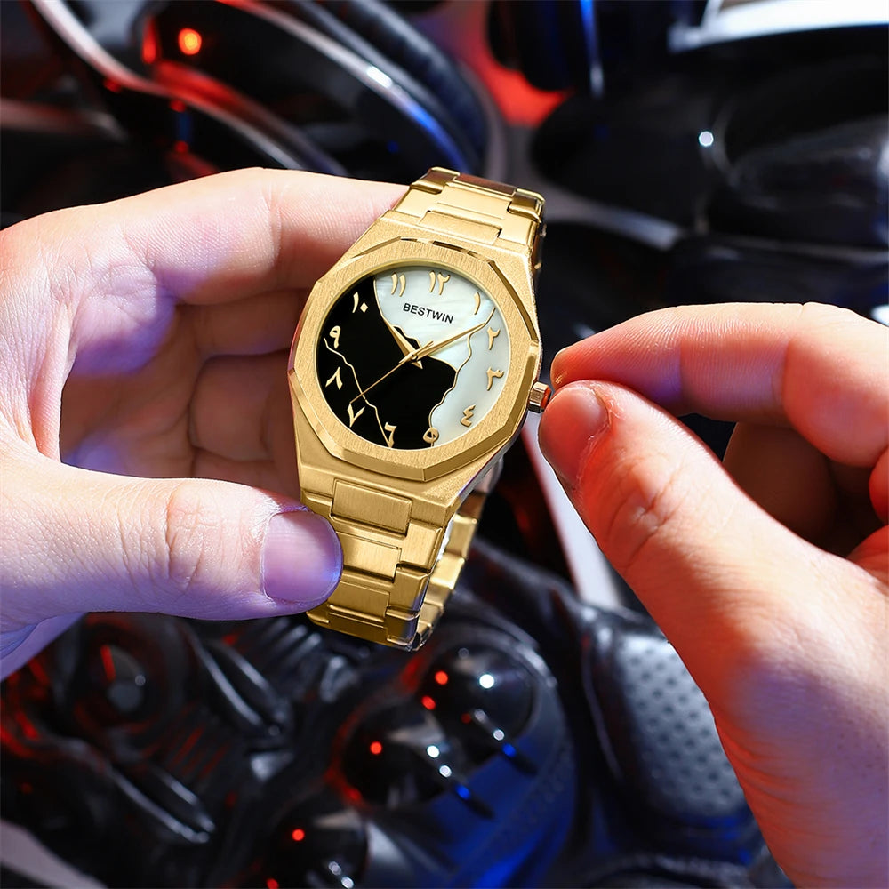 2025 novo luxo relógio de quartzo homem à prova dwaterproof água luminosa data semana relógio masculino militar aço inoxidável relógios esporte masculino