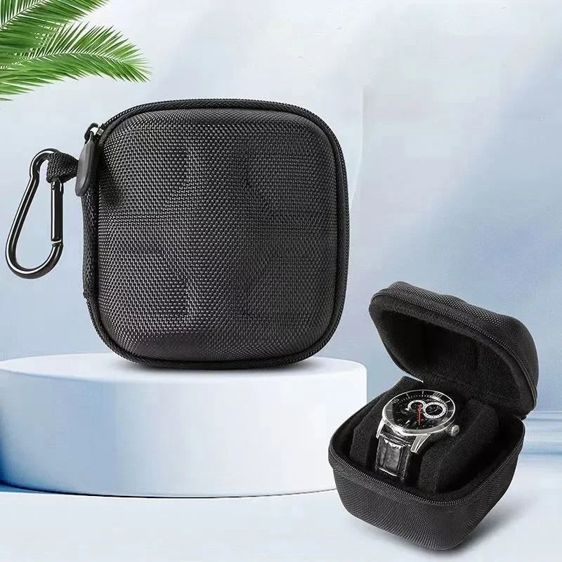 Watch Box Travel Roll Case for 1/2/3/4/5/6 Watches Storage Watch Protector Organizer Shockproof Display Case for Men Women Black
