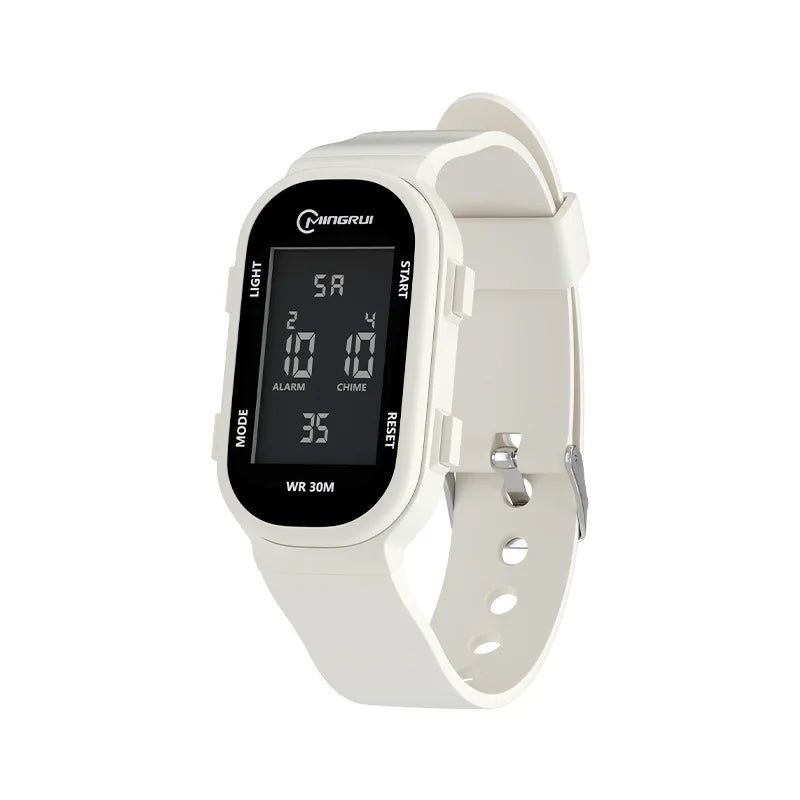 UTHAI-Relógio digital multifuncional esportivo para meninos e meninas, relógio de pulso luminoso para estudantes, pulseira impermeável para meninos adolescentes, relógio elegante