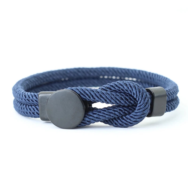 New Novel Men Rope Bracelet Double Layer 4mm Nylon Cord Chain Braclet 3 Sizes Lucky Red Thread Pulseria Gift For Him Accessories