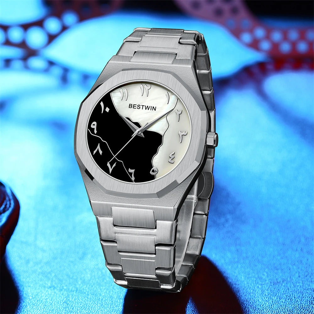 2025 novo luxo relógio de quartzo homem à prova dwaterproof água luminosa data semana relógio masculino militar aço inoxidável relógios esporte masculino