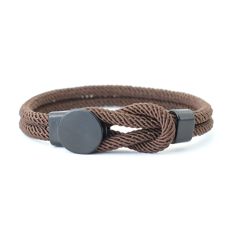 New Novel Men Rope Bracelet Double Layer 4mm Nylon Cord Chain Braclet 3 Sizes Lucky Red Thread Pulseria Gift For Him Accessories