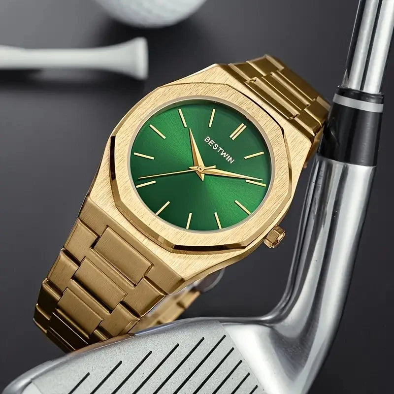 2024 novos relógios de quartzo masculinos de luxo 30m à prova dwaterproof água relógio automático data homem aço inoxidável esporte cronógrafo relógio para homem