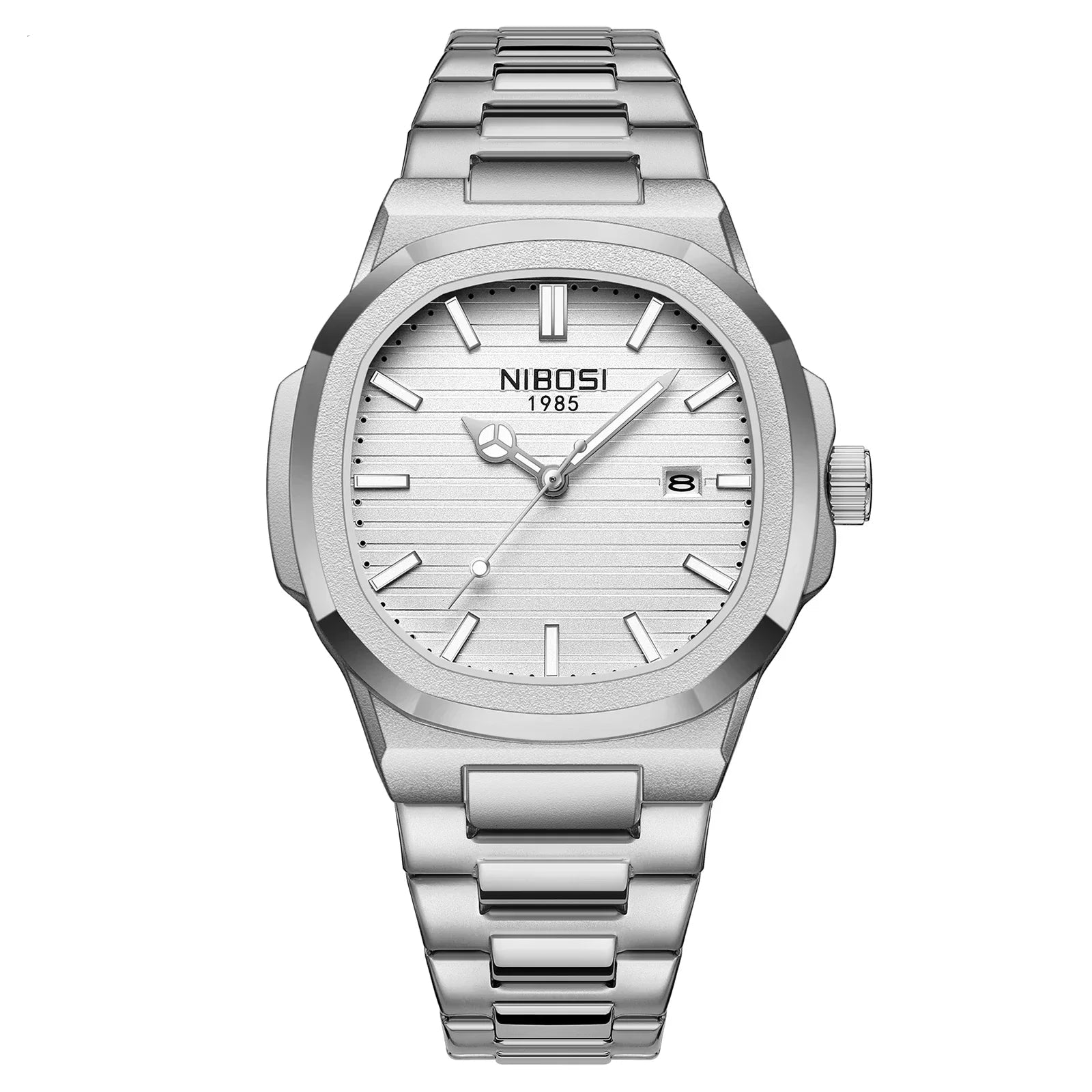 Nibosi relógios masculinos de luxo à prova dwaterproof água luminosa data relógios esportes quadrado relógio masculino casual relógio de pulso quartzo masculino
