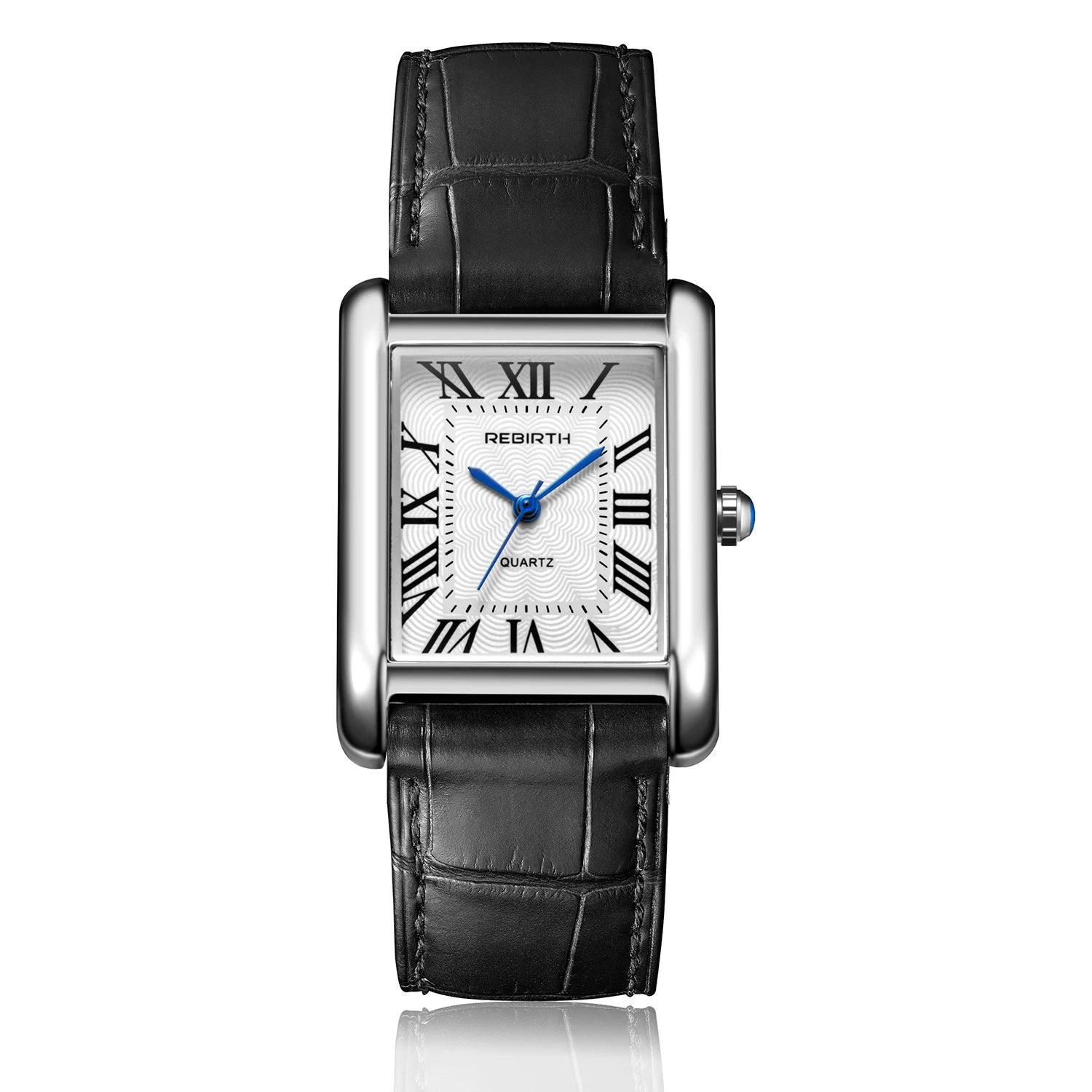 Renascimento 002 elegante relógio de quartzo feminino simples mostrador quadrado lazer pulseira couro à prova dwaterproof água simples elegante senhora relógios negócios
