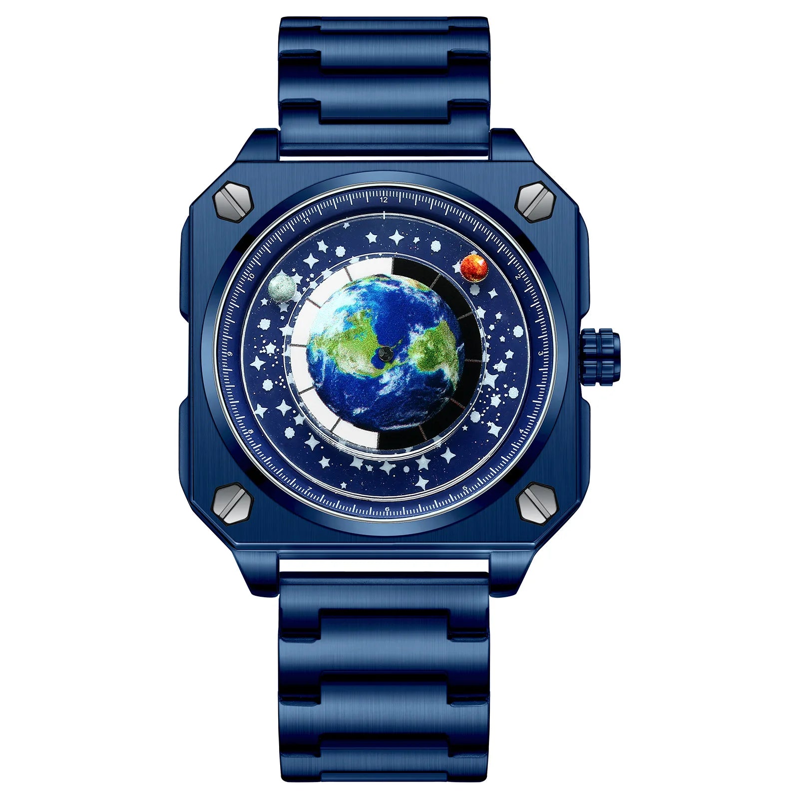 UTHAI Terra Relógio de Negócios Masculino Estudante Relógio Planeta Personalizado Criativo Wormhole Novo Concept Masculino Moda Relógios de Quartzo