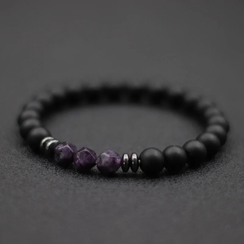 Fashion Mens Bracelet Black Onyx Stone Braclet Irregular Natural Tiger Eyes Sodalite Beaded Braslet Pulsera Hombre Accessories