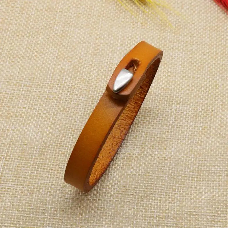 Jiayiqi Vintage Genuine Leather Wrap Cord Cuff Bracelet For Hand Wrist Wristband Men Woman Punk Bangle Couple Jewelry Gift