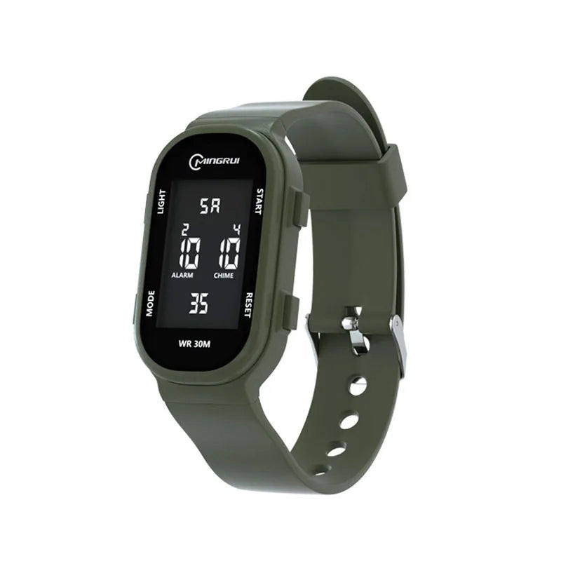 UTHAI-Relógio digital multifuncional esportivo para meninos e meninas, relógio de pulso luminoso para estudantes, pulseira impermeável para meninos adolescentes, relógio elegante