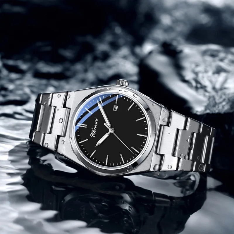 Chenxi 683 relógios de quartzo masculino negócios moda relógio calendário luminoso simples à prova dwaterproof água elegante relógio de pulso masculino reloj hombre