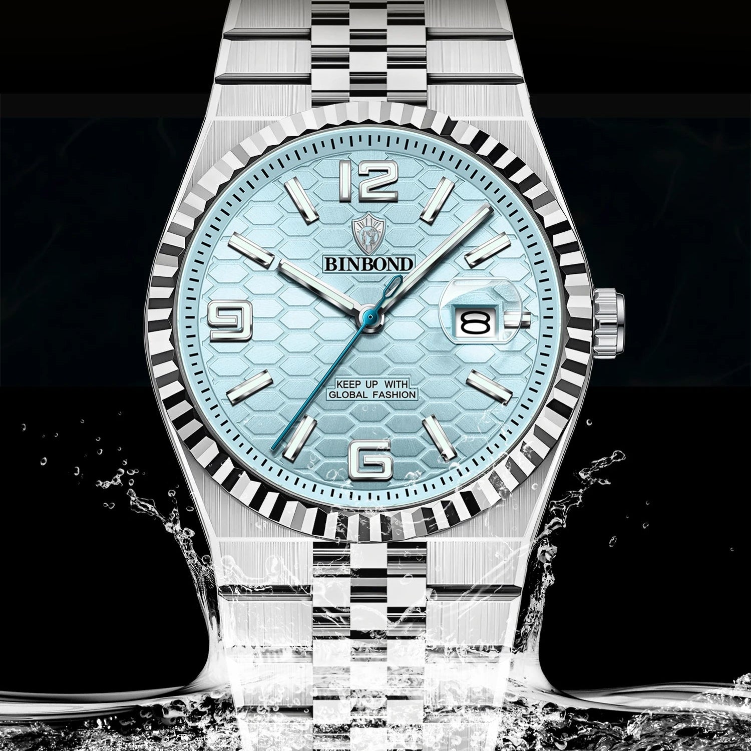 Binbond 2025new luxo quartzo homem relógio de pulso esporte masculino relógios à prova dwaterproof água luminosa data aço inoxidável relógio masculino