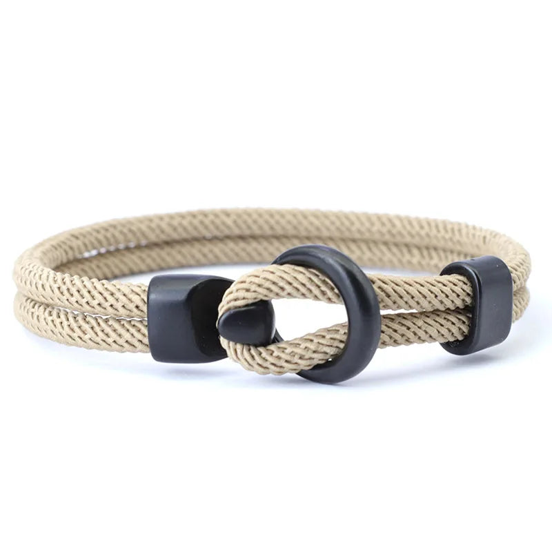 Fashion Rope Bracelet Men Double Layer Outdoor Camping Braclet Homme Accessories Survival Paracord Braslet Gift For Him