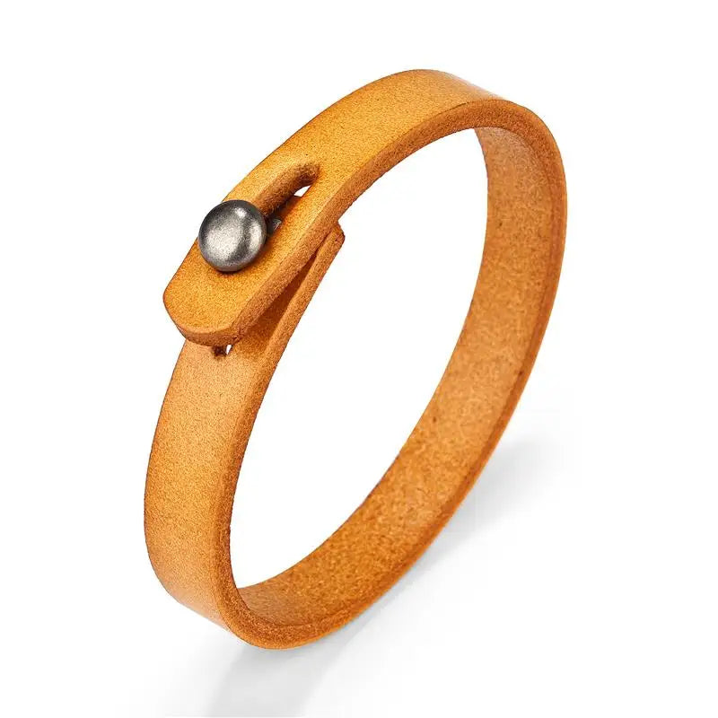 Jiayiqi Vintage Genuine Leather Wrap Cord Cuff Bracelet For Hand Wrist Wristband Men Woman Punk Bangle Couple Jewelry Gift