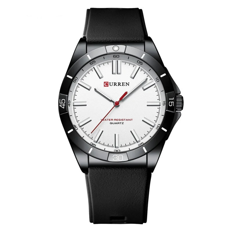 Curren 8449 nova moda masculina relógio de quartzo negócios luminoso relógio masculino à prova dwaterproof água pulseira silicone casual relógio de pulso reloj hombre
