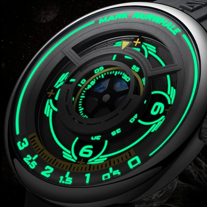 Mark Fairwhale 5990 Moda Masculina Relógio de Quartzo Design Criativo Pulseira de Silicone À Prova D 'Água Luminosa Esportes Relógios Casuais para Homens