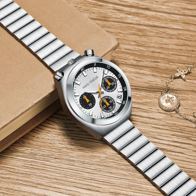 Mini foco 0491 relógios femininos de quartzo elegante relógio multifuncional para mulheres moda relógio de pulso à prova d'água presente reloj mujer 