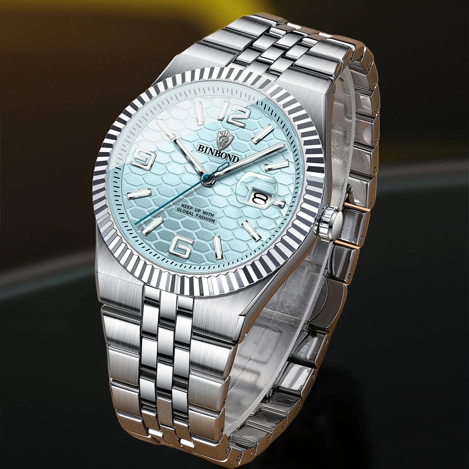 Binbond 2025new luxo quartzo homem relógio de pulso esporte masculino relógios à prova dwaterproof água luminosa data aço inoxidável relógio masculino
