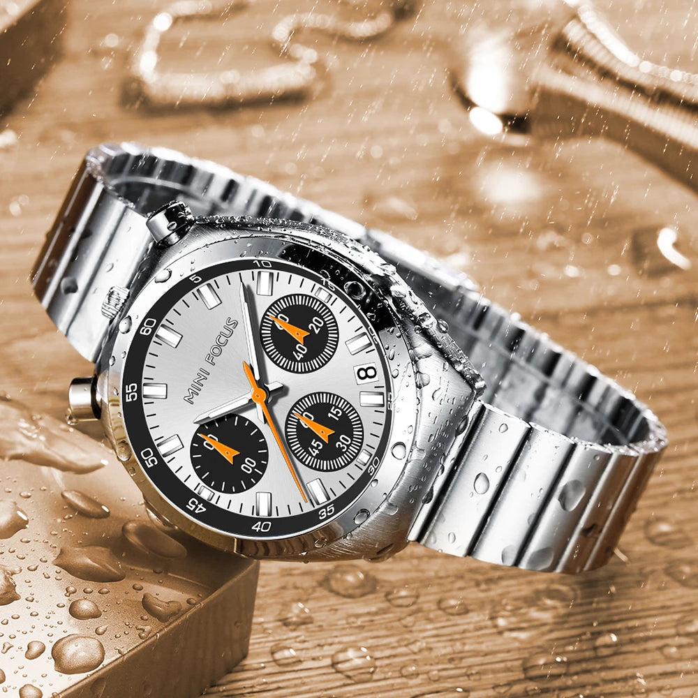 Mini foco 0491 relógios femininos de quartzo elegante relógio multifuncional para mulheres moda relógio de pulso à prova d'água presente reloj mujer 