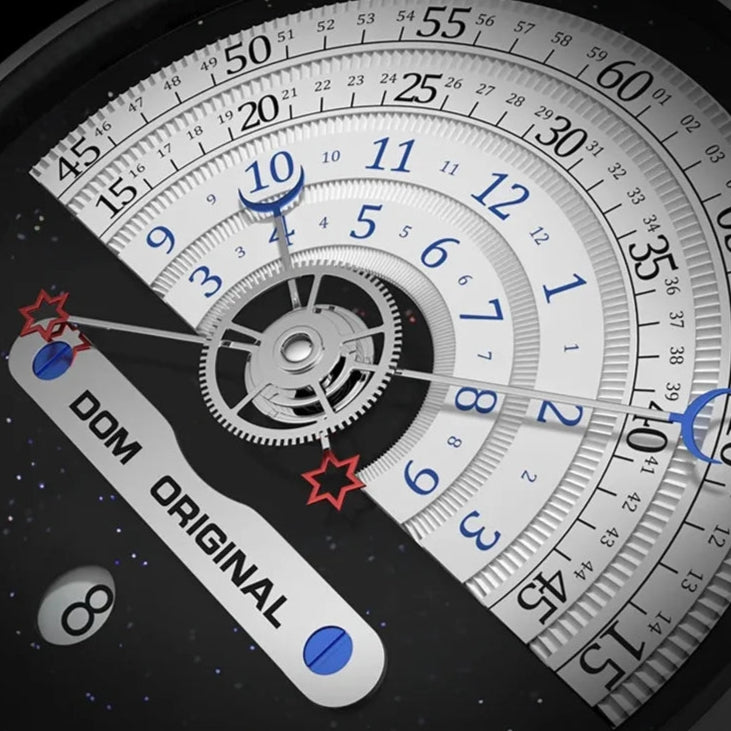 Dom 1288 relógio de quartzo masculino moda criativa à prova dwaterproof água especial lua estrela ponteiro malha relógios de pulso para relógios masculinos data presente