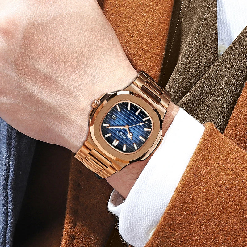 2025 nova marca de topo de luxo moda relógios masculinos esporte à prova dwaterproof água simples ultra-fino relógios masculino relógio de quartzo relogio masculino + caixa
