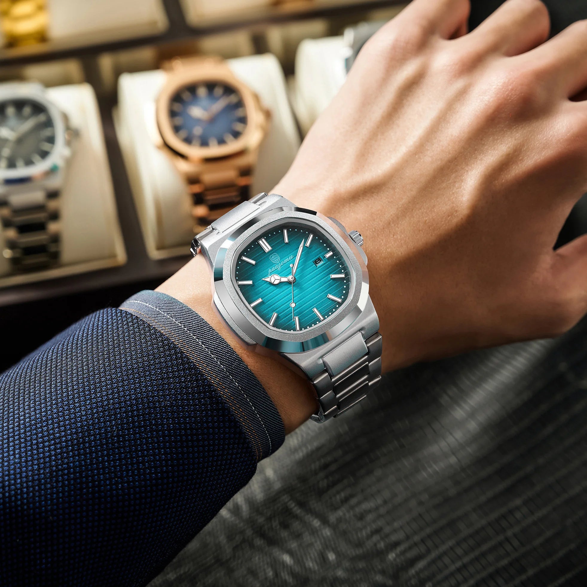 2025 novo relógio masculino de quartzo à prova dwaterproof água relógio de negócios dos homens relógios marca superior relógio de luxo cronógrafo reloj hombre