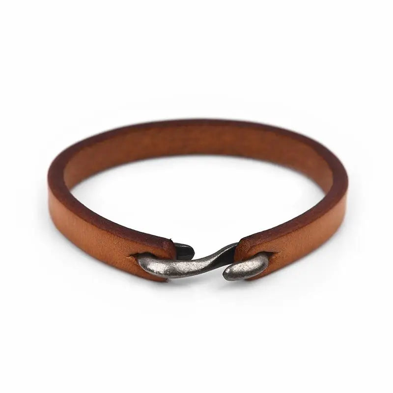 Jiayiqi Vintage Genuine Leather Wrap Cord Cuff Bracelet For Hand Wrist Wristband Men Woman Punk Bangle Couple Jewelry Gift