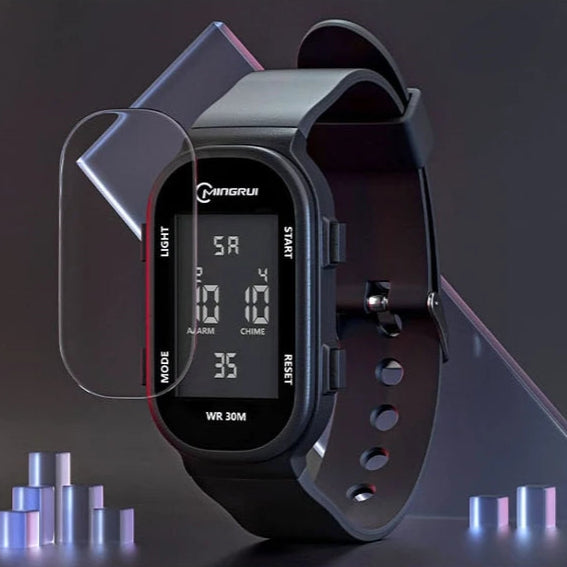 UTHAI-Relógio digital multifuncional esportivo para meninos e meninas, relógio de pulso luminoso para estudantes, pulseira impermeável para meninos adolescentes, relógio elegante