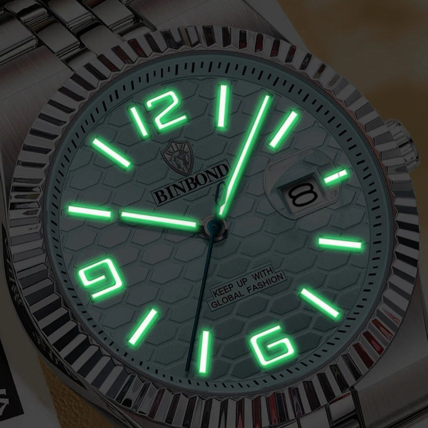 Binbond 2025new luxo quartzo homem relógio de pulso esporte masculino relógios à prova dwaterproof água luminosa data aço inoxidável relógio masculino