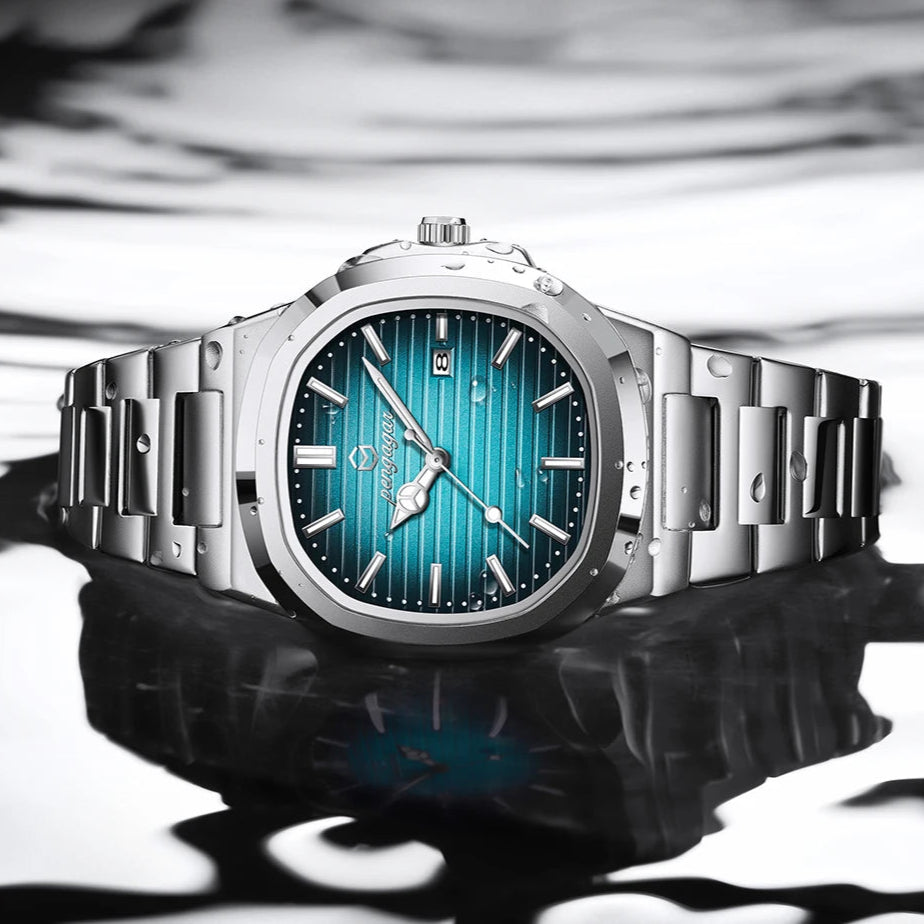 2025 novo homem militar de luxo relógio quadrado à prova dwaterproof água luminosa data semana relógio masculino aço inoxidável quartzo relógios reloj + caixa