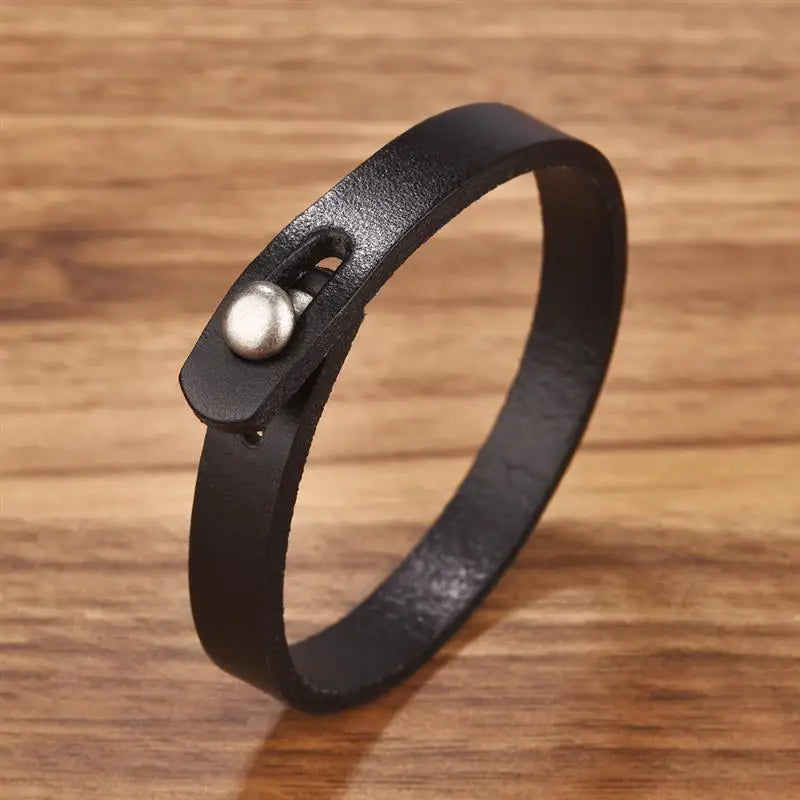 Jiayiqi Vintage Genuine Leather Wrap Cord Cuff Bracelet For Hand Wrist Wristband Men Woman Punk Bangle Couple Jewelry Gift