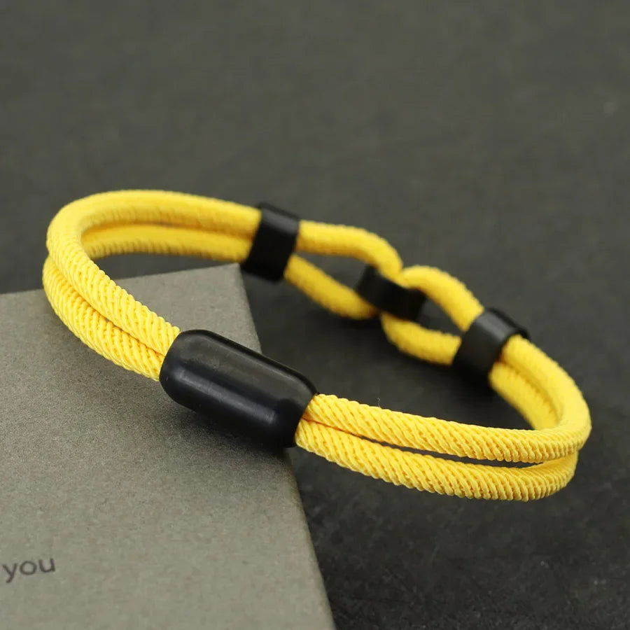 Unique Stylish Knot Bracelet For Men Stainless Steel Strong Magnetic Buckle Rope Braclet Father Day Gift Pulsera Hombre Joias