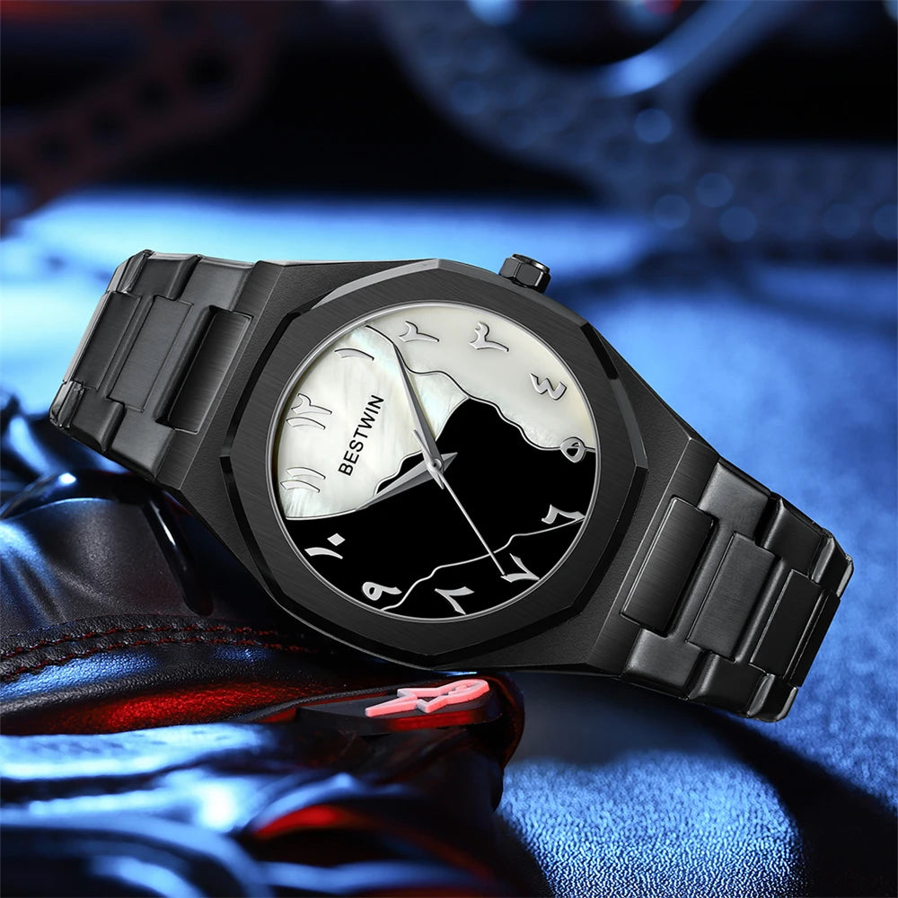 2025 novo luxo relógio de quartzo homem à prova dwaterproof água luminosa data semana relógio masculino militar aço inoxidável relógios esporte masculino