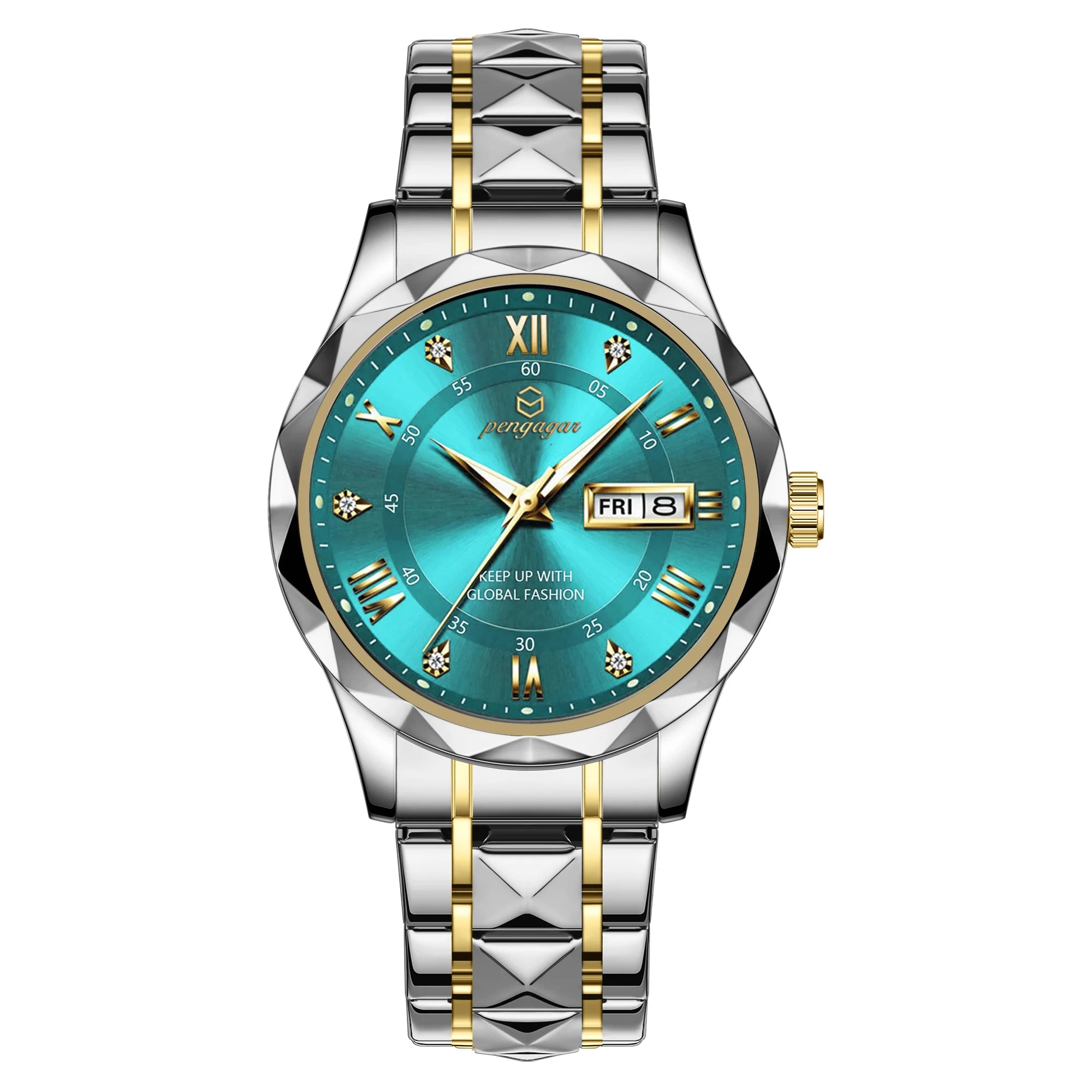 Fábrica atacado nova moda masculina relógio à prova dwaterproof água luminosa semana data esportes homem relógio de pulso aço inoxidável relógios quartzo reloj