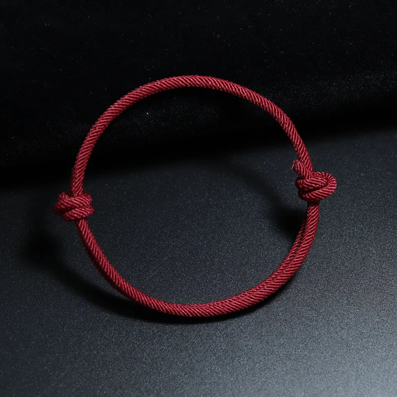 New Handmade Adjustable Rope Bracelet Men 4mm Thin String Relationship Braclet Gift For Him Lucky Thread Brazalete Pulseira