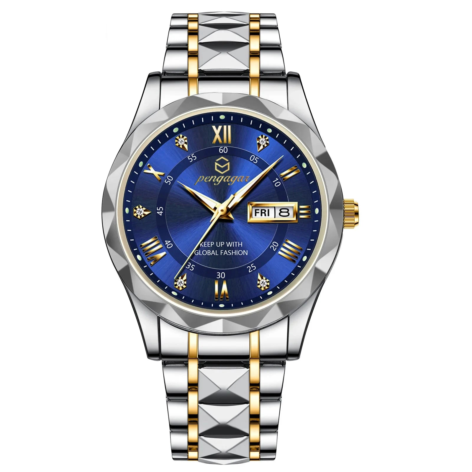 Fábrica atacado nova moda masculina relógio à prova dwaterproof água luminosa semana data esportes homem relógio de pulso aço inoxidável relógios quartzo reloj
