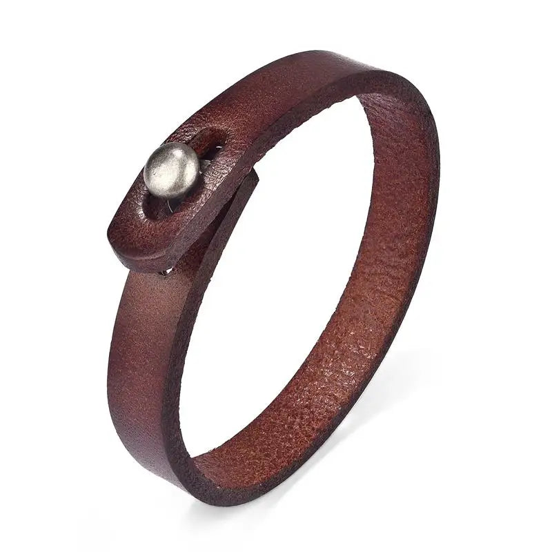 Jiayiqi Vintage Genuine Leather Wrap Cord Cuff Bracelet For Hand Wrist Wristband Men Woman Punk Bangle Couple Jewelry Gift
