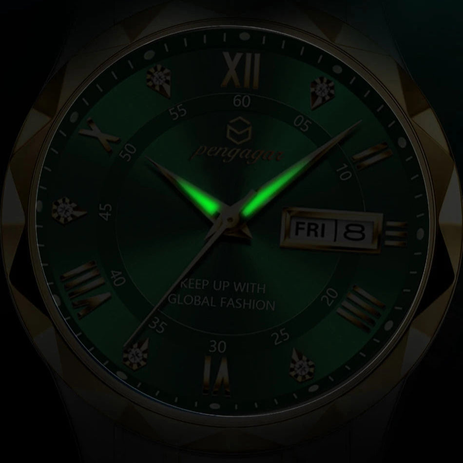 Fábrica atacado nova moda masculina relógio à prova dwaterproof água luminosa semana data esportes homem relógio de pulso aço inoxidável relógios quartzo reloj