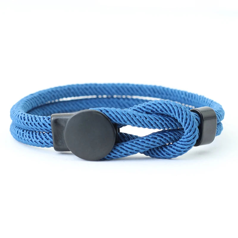 New Novel Men Rope Bracelet Double Layer 4mm Nylon Cord Chain Braclet 3 Sizes Lucky Red Thread Pulseria Gift For Him Accessories