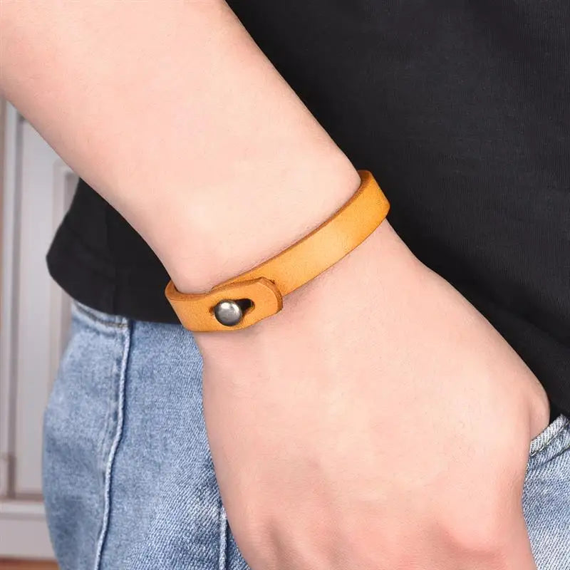 Jiayiqi Vintage Genuine Leather Wrap Cord Cuff Bracelet For Hand Wrist Wristband Men Woman Punk Bangle Couple Jewelry Gift
