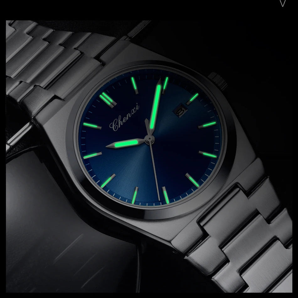 Chenxi 683 relógios de quartzo masculino negócios moda relógio calendário luminoso simples à prova dwaterproof água elegante relógio de pulso masculino reloj hombre