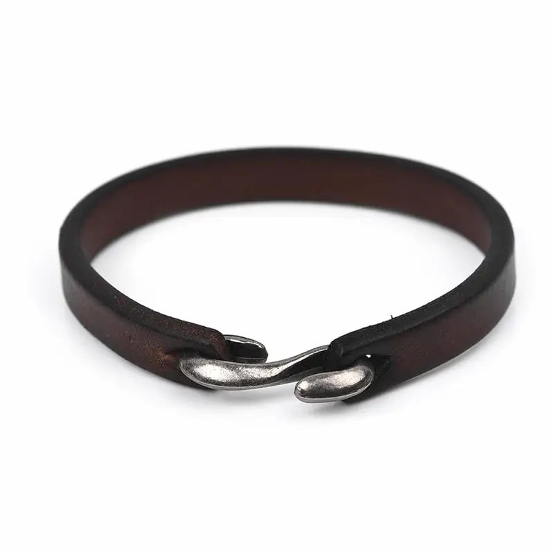 Jiayiqi Vintage Genuine Leather Wrap Cord Cuff Bracelet For Hand Wrist Wristband Men Woman Punk Bangle Couple Jewelry Gift